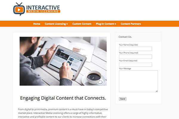 Interactive Media Licensing Website